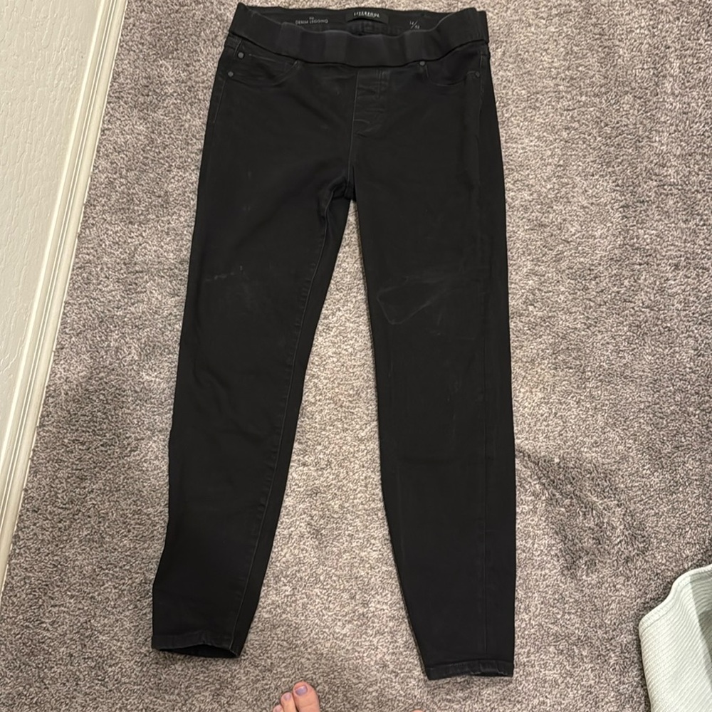 Liverpool LA denim legging size 14/32 black EUC